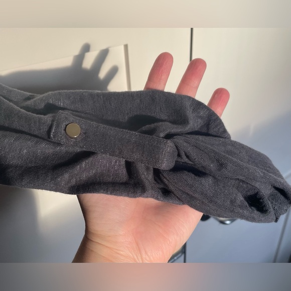 NWOT Blue-Gray Linen Shirt - Picture 3 of 10